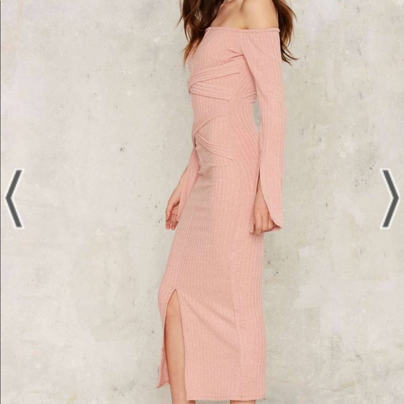 Lavish Alice - pink ribbed knit dress - Picture 2 of 6